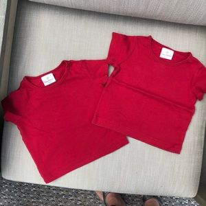 TWINS!   Set of 2 Hanna Anderson soft cotton Ts